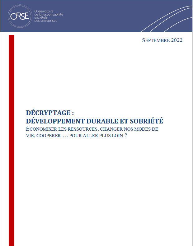 Décryptage - Développement durable et sobriété