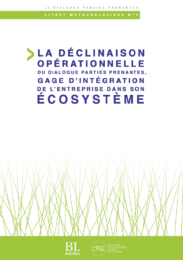 Livret N°3 - La déclinaison opérationnelle du dialogue, gage d'intégration dans son écosystème
