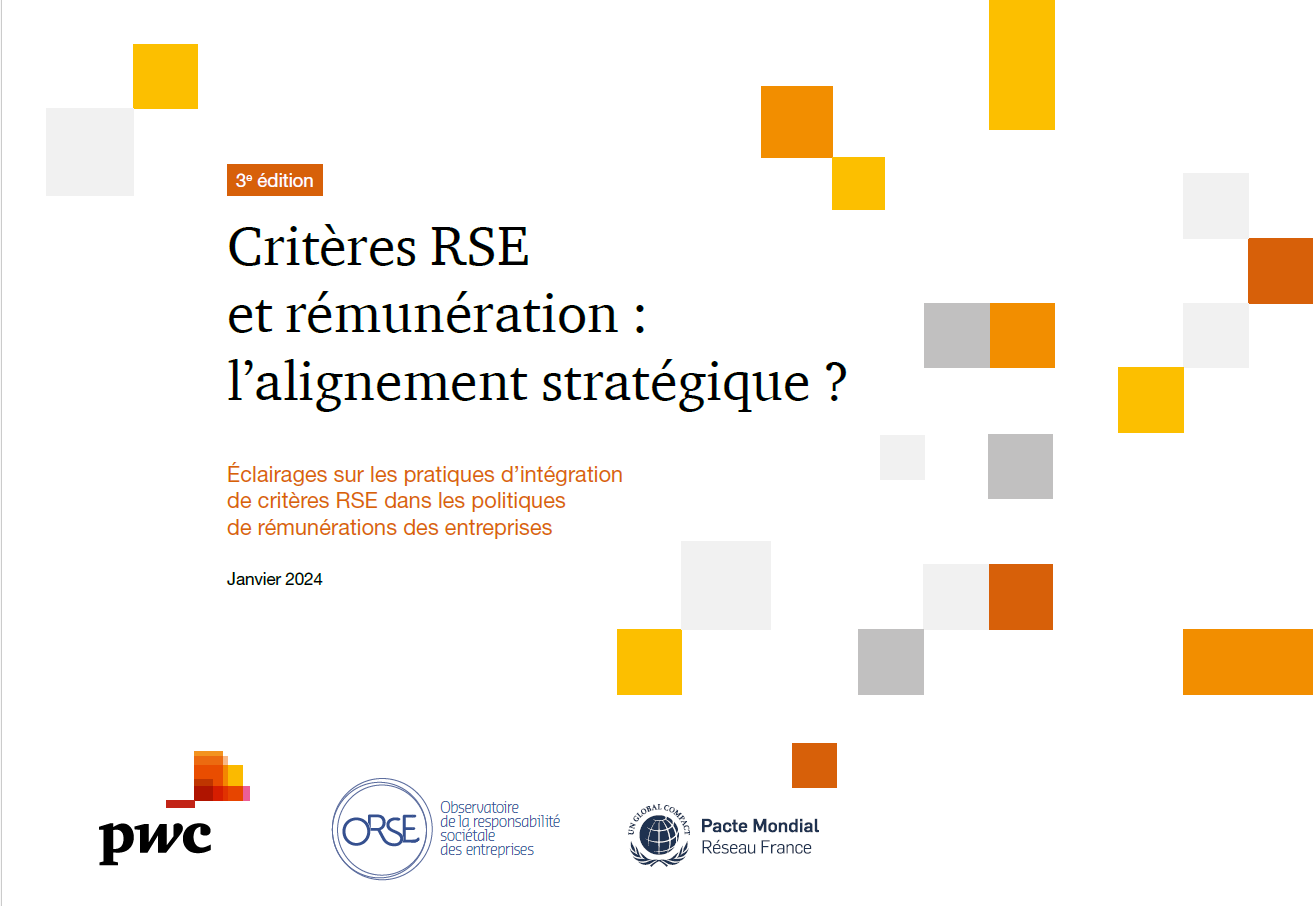[PUBLICATION] Critères RSE et rémunération, l'alignement stratégique ? - 3ème édition